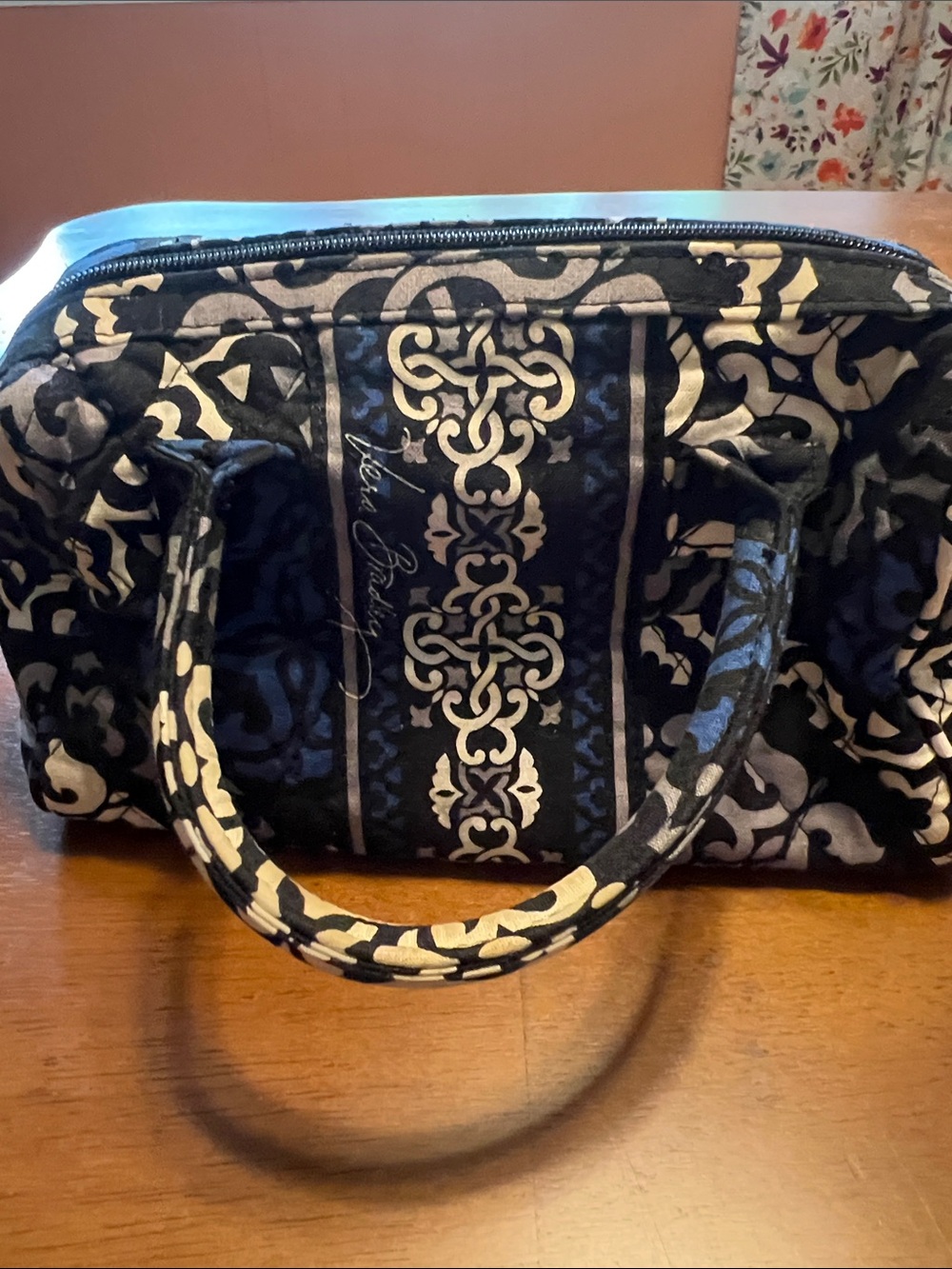 Vera Bradley Black and Cream Quilted Tote
